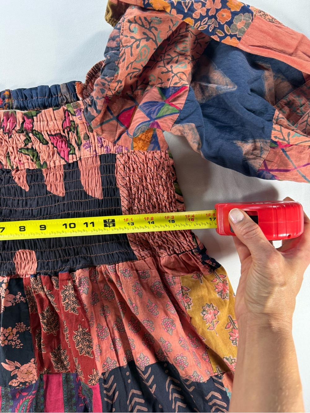 Bohemian Patchwork Maxi Dress | Cottage Core | Bohemian Comfort - Picture 12 of 15